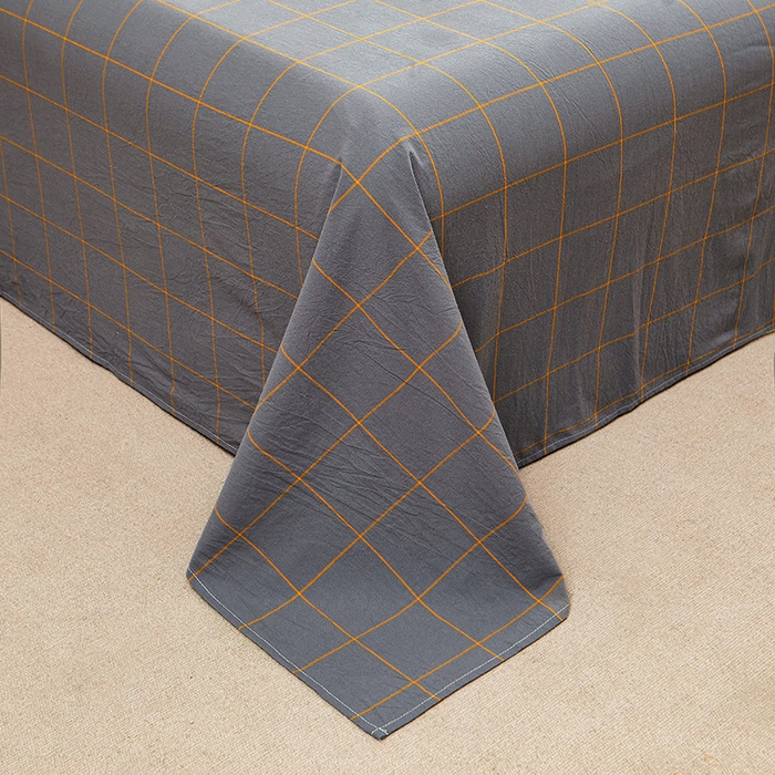 91家纺网 家纺一手货源 找家纺 恋人优选 2026新款全棉纯棉色织床单单床单床单单件 七夕灰大