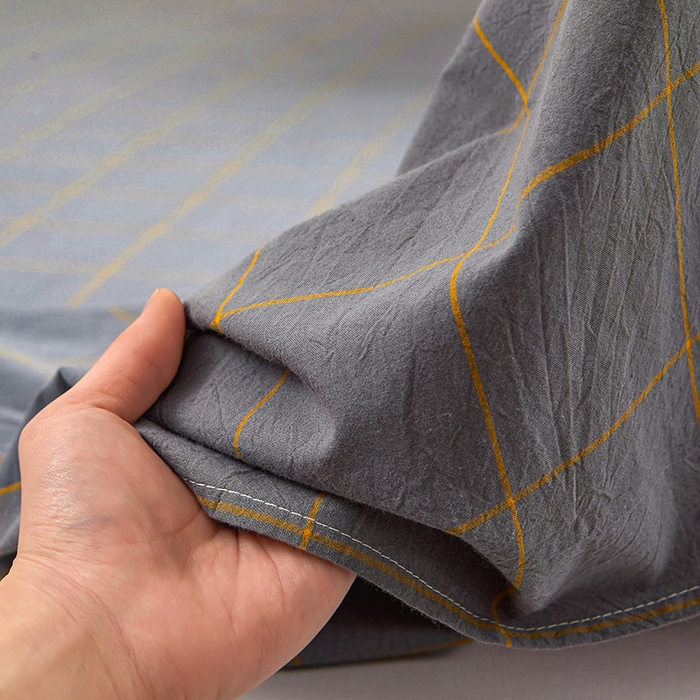 91家纺网 家纺一手货源 找家纺 恋人优选 2026新款全棉纯棉色织床单单床单床单单件 七夕灰大