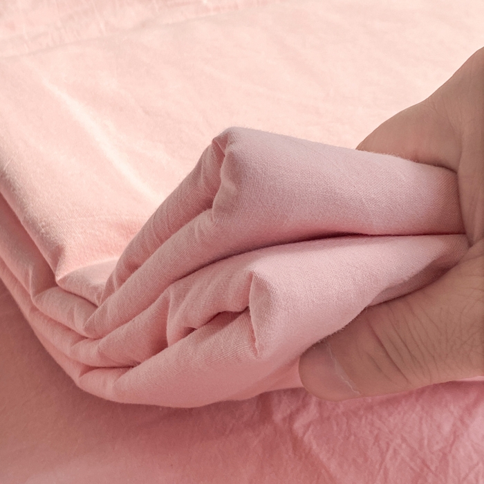 91家纺网 家纺一手货源 找家纺 恋人优选 2026新款全棉纯棉色织床单单床单床单单件 浅粉