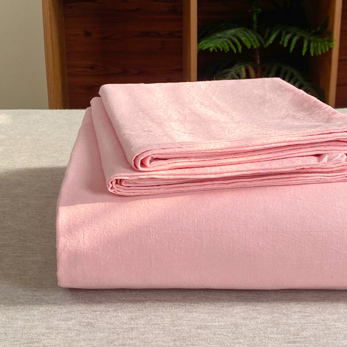 91家纺网 家纺一手货源 找家纺 恋人优选 2026新款全棉纯棉色织床单单床单床单单件 浅粉