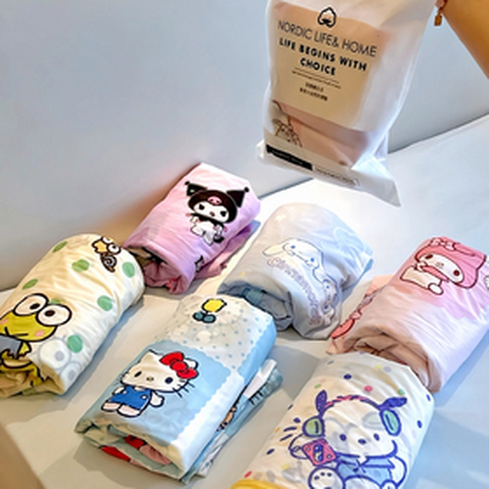 91家纺网 家纺一手货源 找家纺 兜米家居 2026新款A类母婴级三丽鸥凉感毯组合图