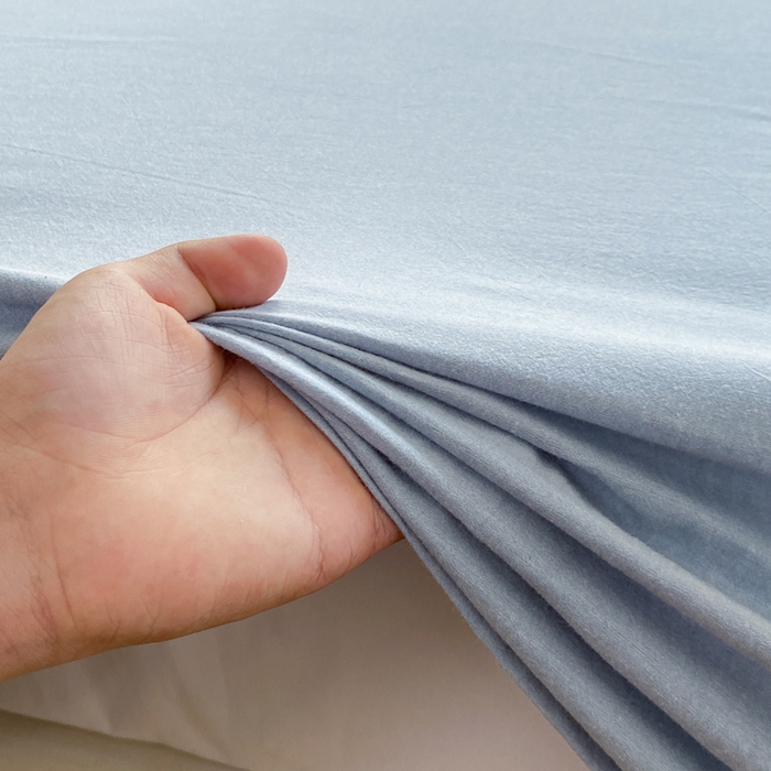 91家纺网 家纺一手货源 找家纺 恋人优选 2026新款全棉纯棉色织床单单床单床单单件 浅蓝