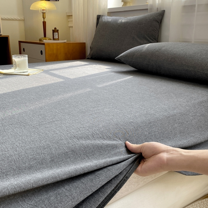 91家纺网 家纺一手货源 找家纺 恋人优选 2026新款全棉纯棉色织床单单床单床单单件 深灰