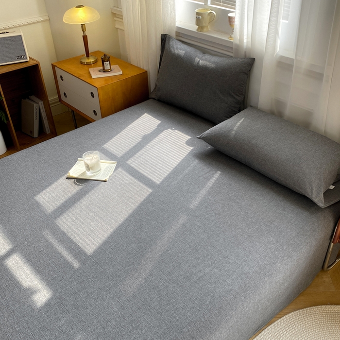 91家纺网 家纺一手货源 找家纺 恋人优选 2026新款全棉纯棉色织床单单床单床单单件 深灰