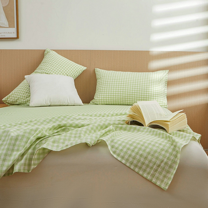 91家纺网 家纺一手货源 找家纺 恋人优选 2026新款全棉纯棉色织床单单床单床单单件 糖果格