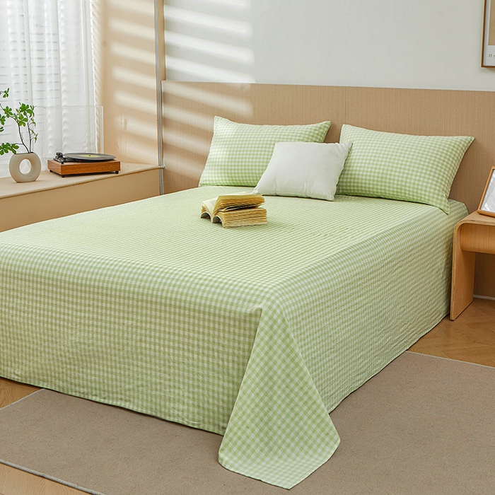 91家纺网 家纺一手货源 找家纺 恋人优选 2026新款全棉纯棉色织床单单床单床单单件 糖果格