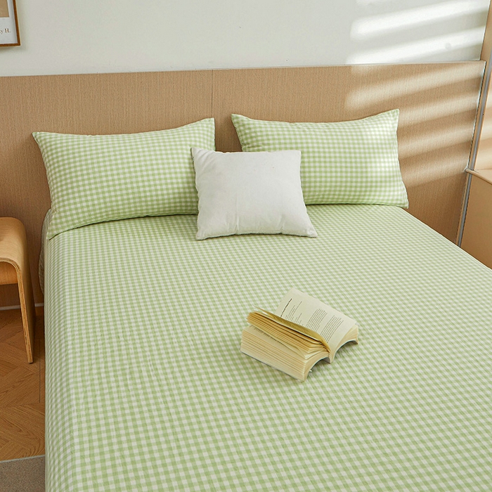 91家纺网 家纺一手货源 找家纺 恋人优选 2026新款全棉纯棉色织床单单床单床单单件 糖果格