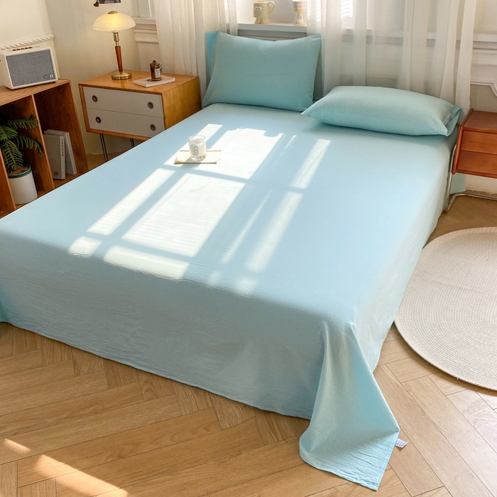 91家纺网 家纺一手货源 找家纺 恋人优选 2026新款全棉纯棉色织床单单床单床单单件 天兰