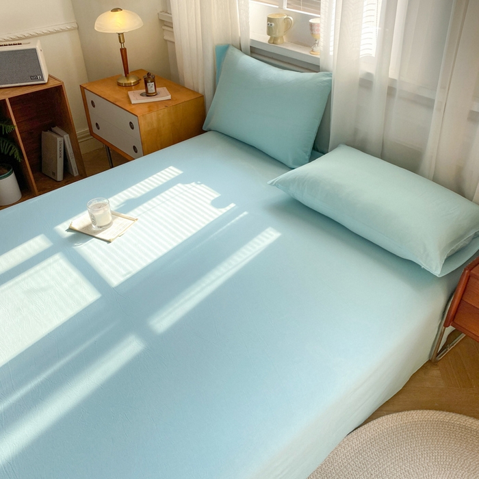 91家纺网 家纺一手货源 找家纺 恋人优选 2026新款全棉纯棉色织床单单床单床单单件 天兰