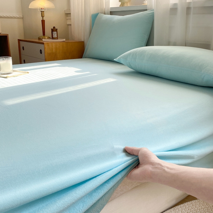 91家纺网 家纺一手货源 找家纺 恋人优选 2026新款全棉纯棉色织床单单床单床单单件 天兰