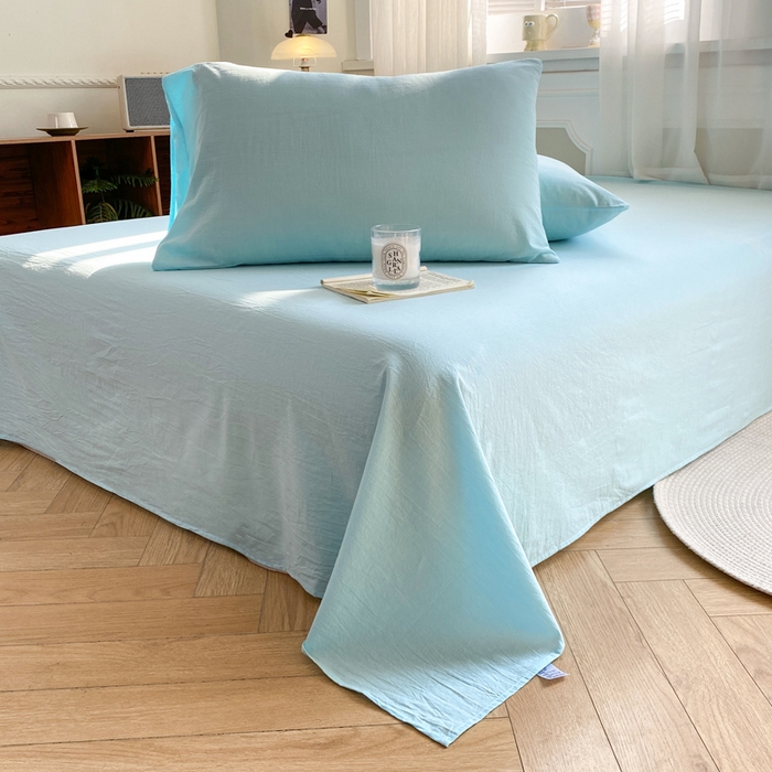 91家纺网 家纺一手货源 找家纺 恋人优选 2026新款全棉纯棉色织床单单床单床单单件 天兰