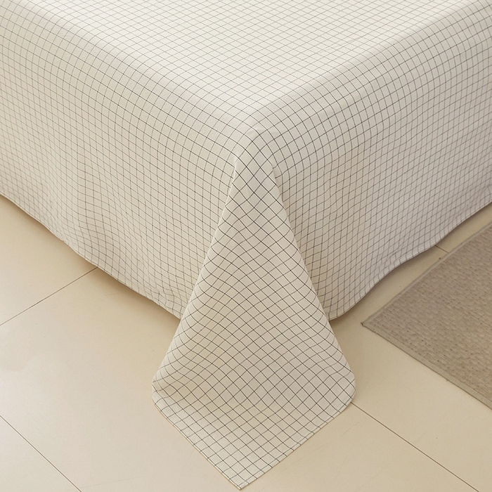 91家纺网 家纺一手货源 找家纺 恋人优选 2026新款全棉纯棉色织床单单床单床单单件 小白格