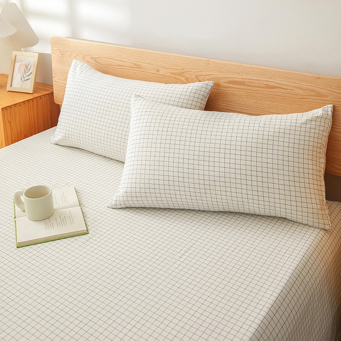 91家纺网 家纺一手货源 找家纺 恋人优选 2026新款全棉纯棉色织床单单床单床单单件 小白格