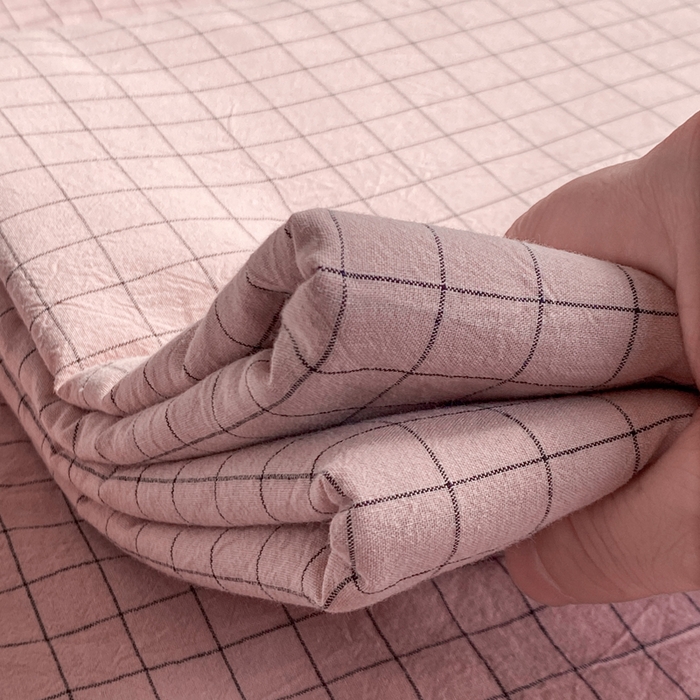 91家纺网 家纺一手货源 找家纺 恋人优选 2026新款全棉纯棉色织床单单床单床单单件 小粉格