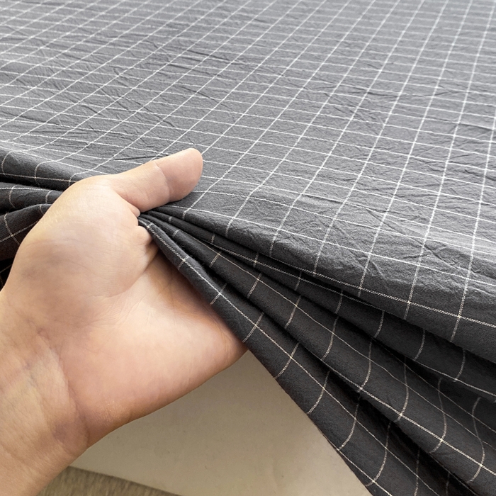 91家纺网 家纺一手货源 找家纺 恋人优选 2026新款全棉纯棉色织床单单床单床单单件 小灰格