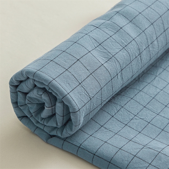 91家纺网 家纺一手货源 找家纺 恋人优选 2026新款全棉纯棉色织床单单床单床单单件 小蓝格