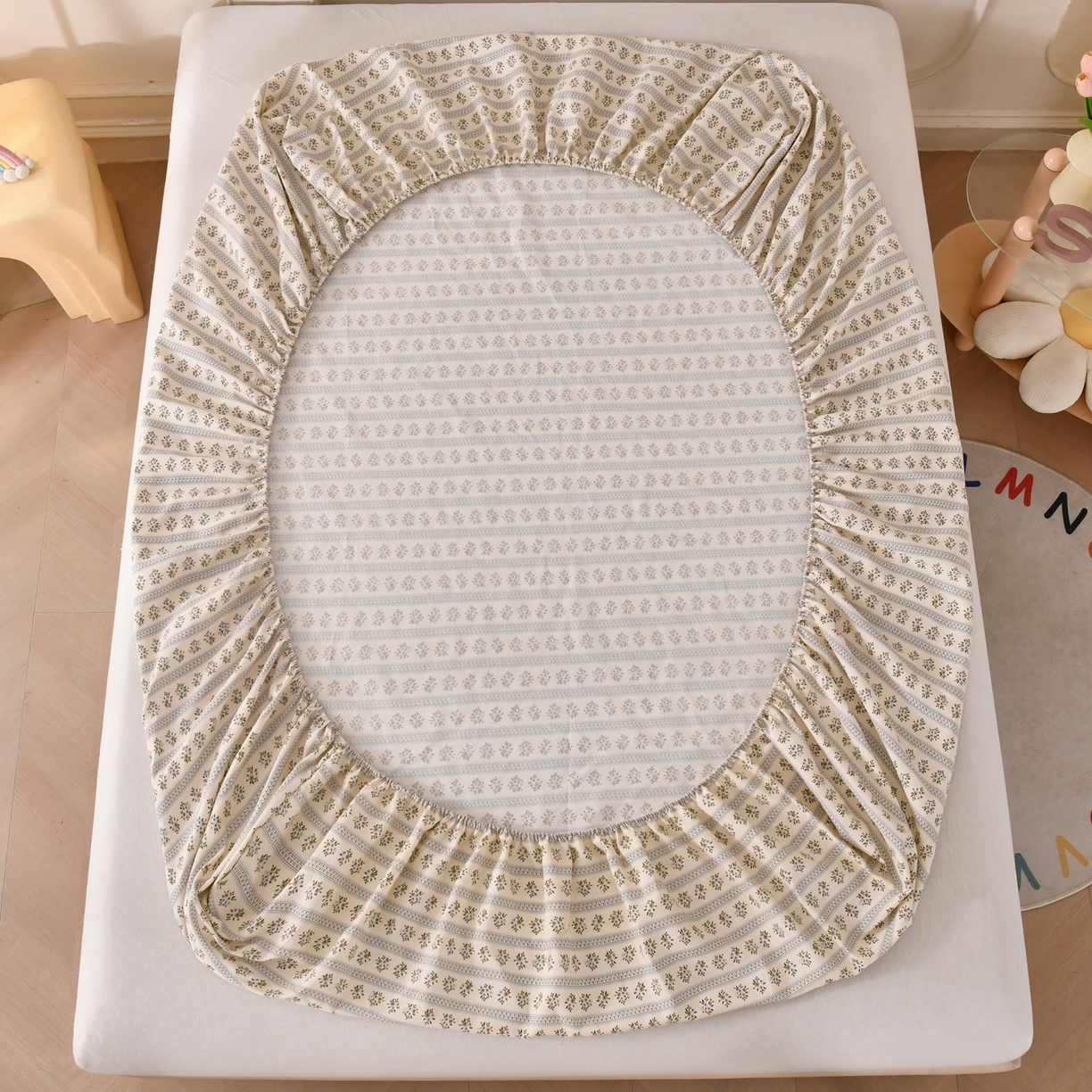 91家纺网 家纺一手货源 找家纺 （总）悠米悠家 2026新款工艺款印花老粗布床笠单品床笠床笠单件凉席席子