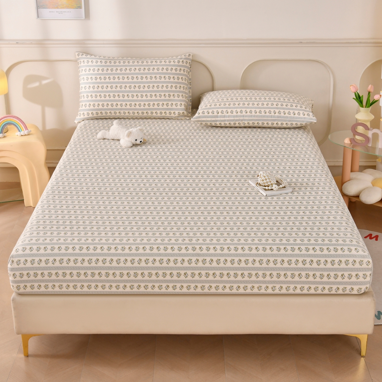 91家纺网 家纺一手货源 找家纺 （总）悠米悠家 2026新款工艺款印花老粗布床笠单品床笠床笠单件凉席席子