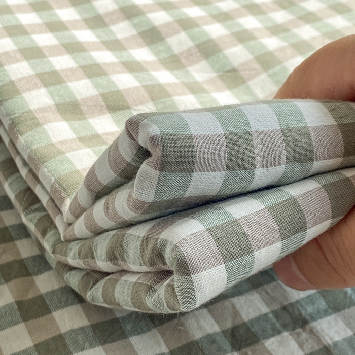 91家纺网 家纺一手货源 找家纺 恋人优选 2026新款全棉纯棉色织床单单床单床单单件 小绿格