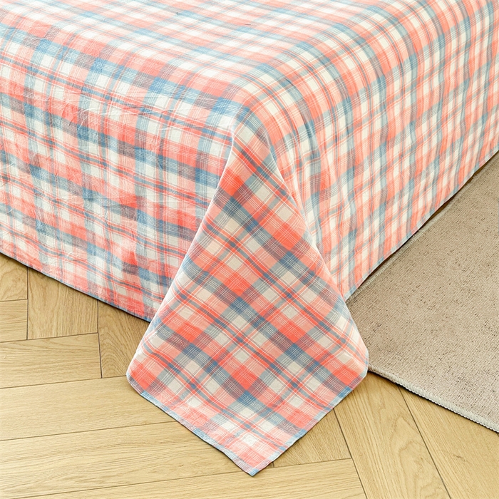 91家纺网 家纺一手货源 找家纺 恋人优选 2026新款全棉纯棉色织床单单床单床单单件 星空桔