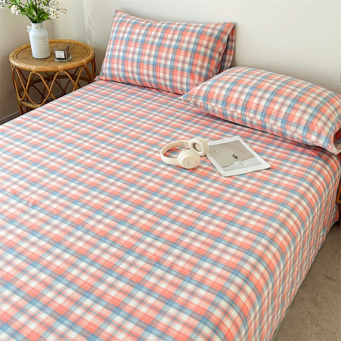 91家纺网 家纺一手货源 找家纺 恋人优选 2026新款全棉纯棉色织床单单床单床单单件 星空桔