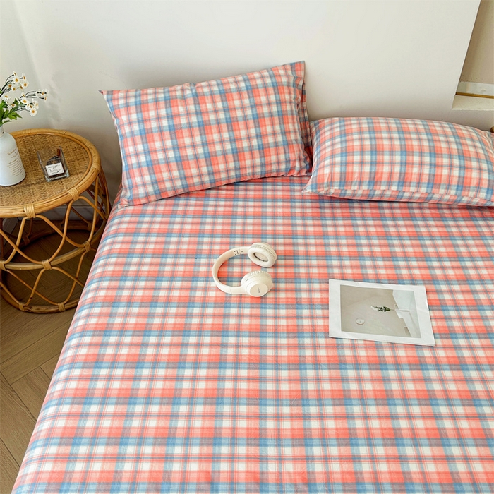 91家纺网 家纺一手货源 找家纺 恋人优选 2026新款全棉纯棉色织床单单床单床单单件 星空桔