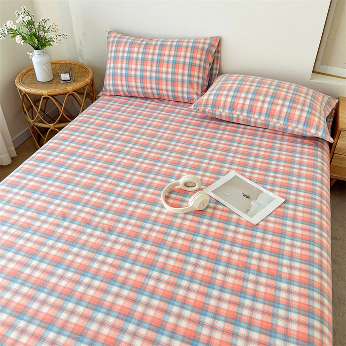 91家纺网 家纺一手货源 找家纺 恋人优选 2026新款全棉纯棉色织床单单床单床单单件 星空桔