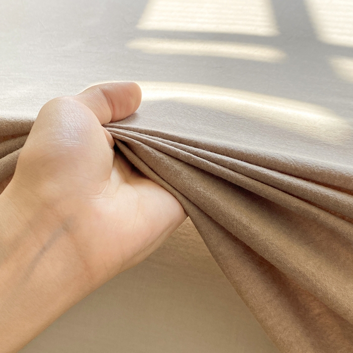 91家纺网 家纺一手货源 找家纺 恋人优选 2026新款全棉纯棉色织床单单床单床单单件 杏仁棕