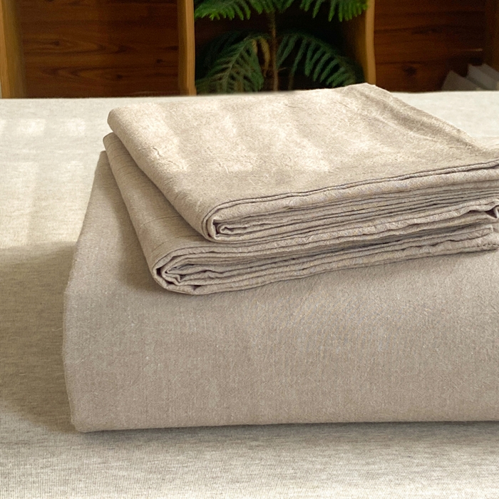 91家纺网 家纺一手货源 找家纺 恋人优选 2026新款全棉纯棉色织床单单床单床单单件 杏仁棕