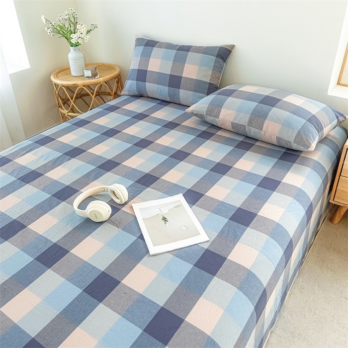 91家纺网 家纺一手货源 找家纺 恋人优选 2026新款全棉纯棉色织床单单床单床单单件 英伦-兰