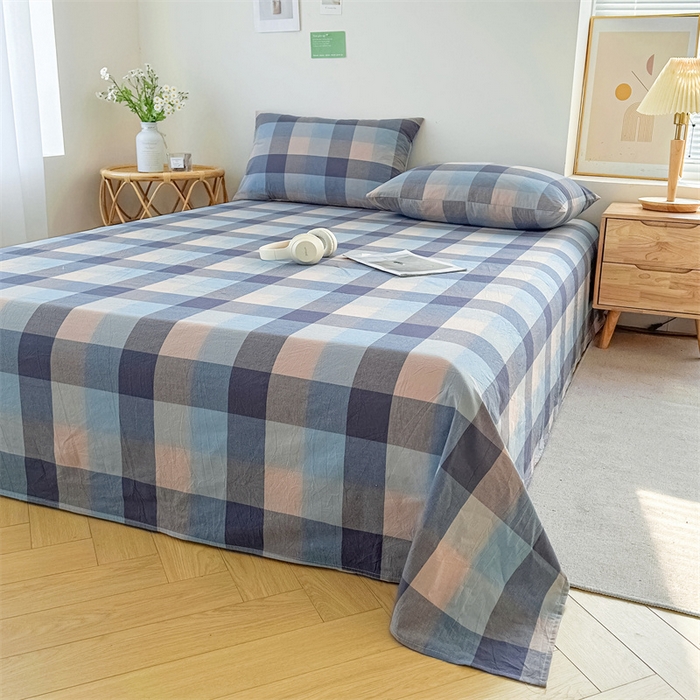 91家纺网 家纺一手货源 找家纺 恋人优选 2026新款全棉纯棉色织床单单床单床单单件 英伦-兰