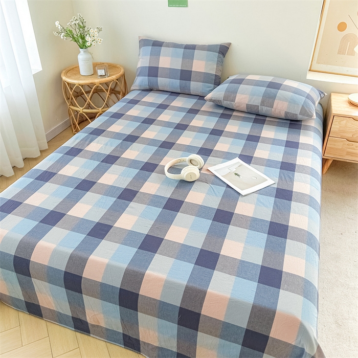 91家纺网 家纺一手货源 找家纺 恋人优选 2026新款全棉纯棉色织床单单床单床单单件 英伦-兰