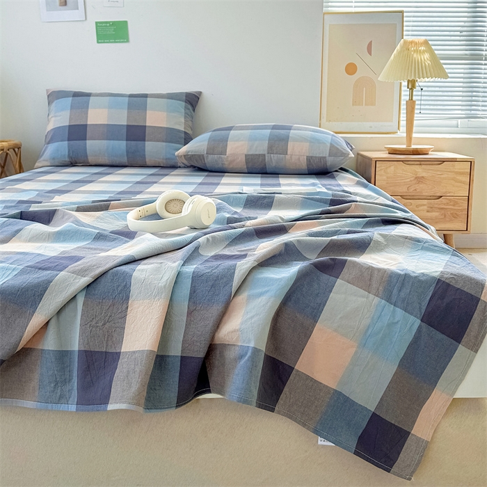 91家纺网 家纺一手货源 找家纺 恋人优选 2026新款全棉纯棉色织床单单床单床单单件 英伦-兰