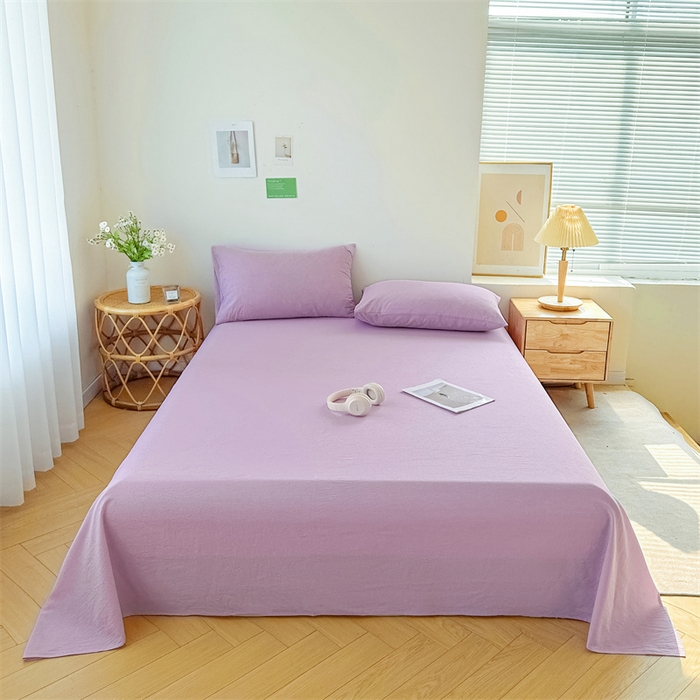 恋人优选 2026新款全棉纯棉色织床单单床单床单单件 紫色