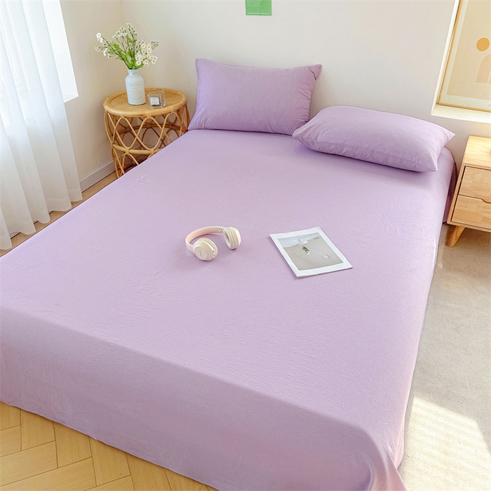 91家纺网 家纺一手货源 找家纺 恋人优选 2026新款全棉纯棉色织床单单床单床单单件 紫色