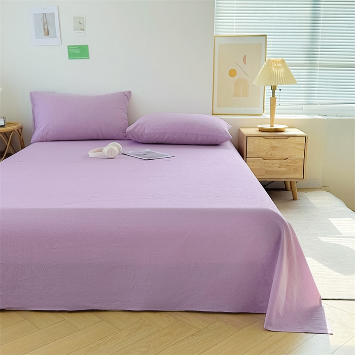 91家纺网 家纺一手货源 找家纺 恋人优选 2026新款全棉纯棉色织床单单床单床单单件 紫色