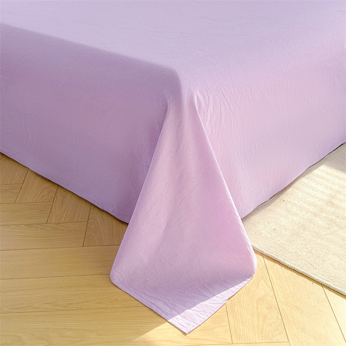 91家纺网 家纺一手货源 找家纺 恋人优选 2026新款全棉纯棉色织床单单床单床单单件 紫色