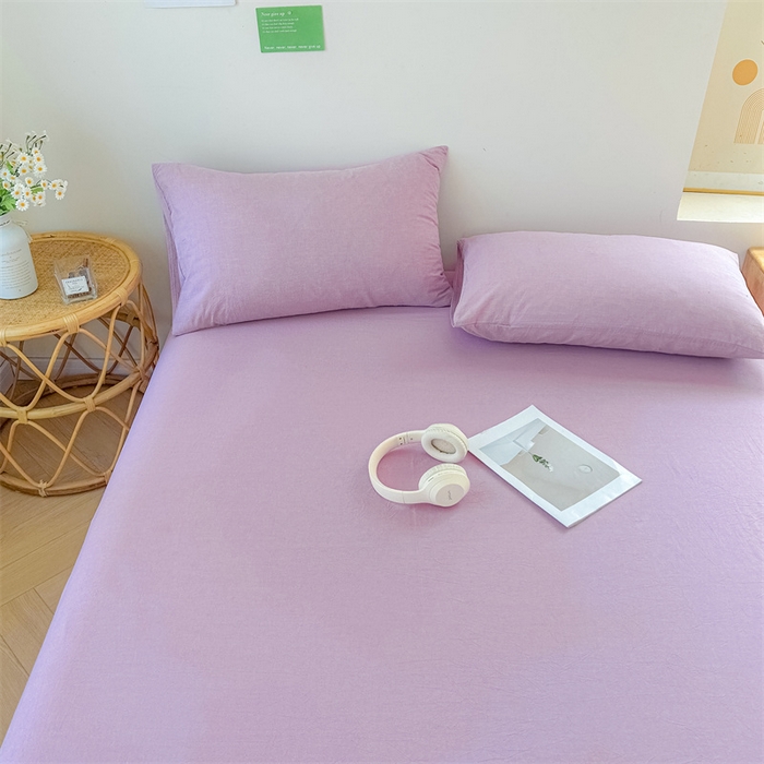 91家纺网 家纺一手货源 找家纺 恋人优选 2026新款全棉纯棉色织床单单床单床单单件 紫色