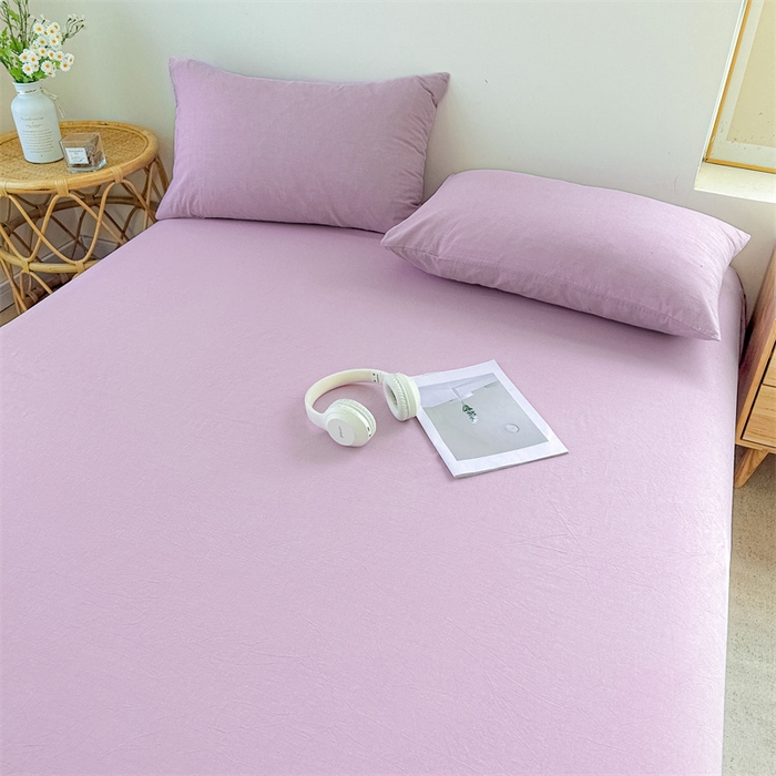 91家纺网 家纺一手货源 找家纺 恋人优选 2026新款全棉纯棉色织床单单床单床单单件 紫色