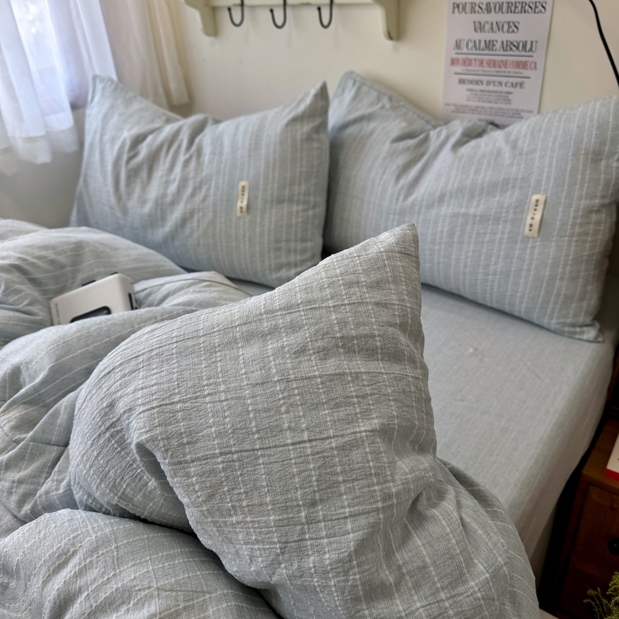 91家纺网 家纺一手货源 找家纺 艾特你 2026新款亚麻风纯色无印四件套 中兰