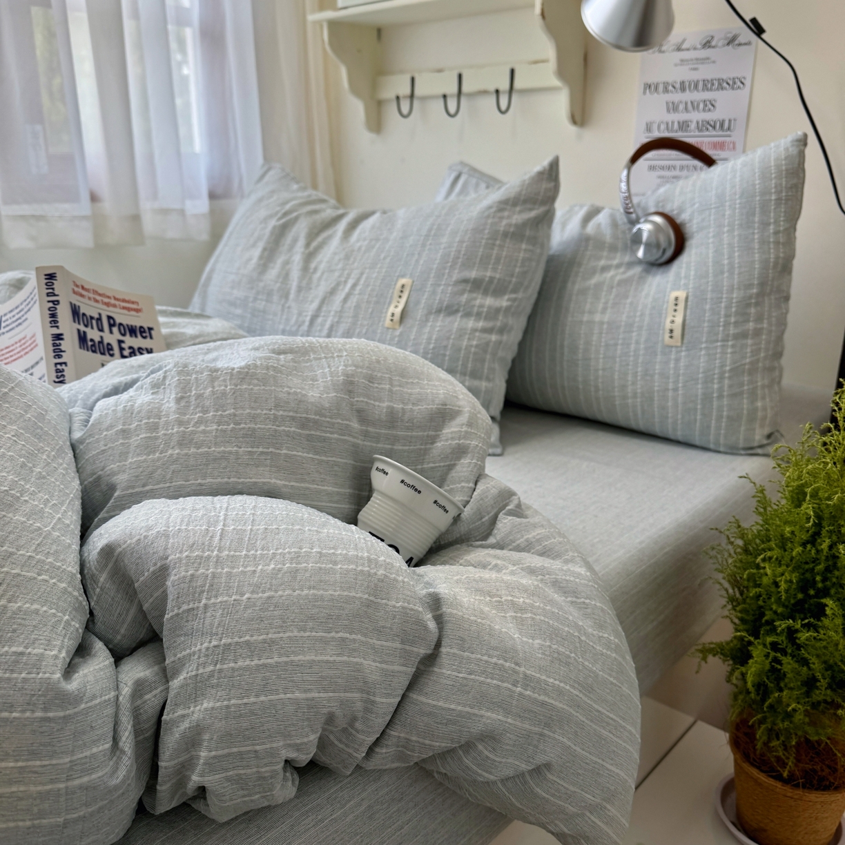 91家纺网 家纺一手货源 找家纺 艾特你 2026新款亚麻风纯色无印四件套 中兰