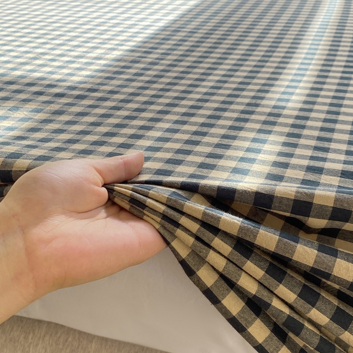 91家纺网 家纺一手货源 找家纺 恋人优选 2026新款全棉纯棉色织床单单床单床单单件 素格-绿（无标款）