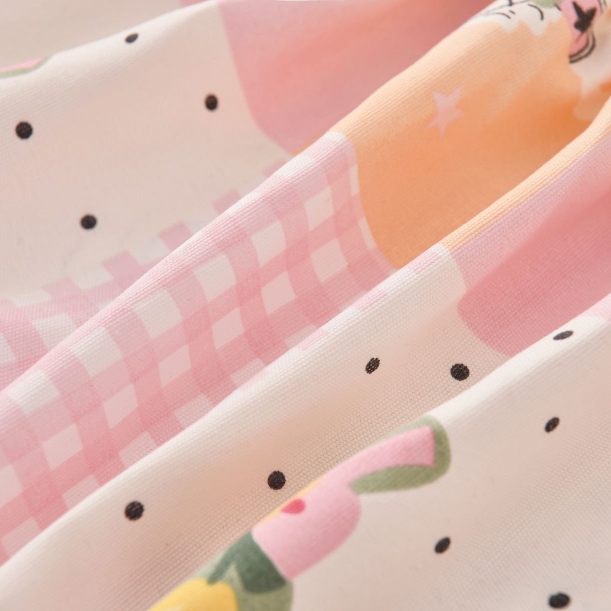 91家纺网 家纺一手货源 找家纺 悠米悠家 2026新款工艺款印花老粗布床笠单品床笠床笠单件凉席席子 甜粉趣乐园