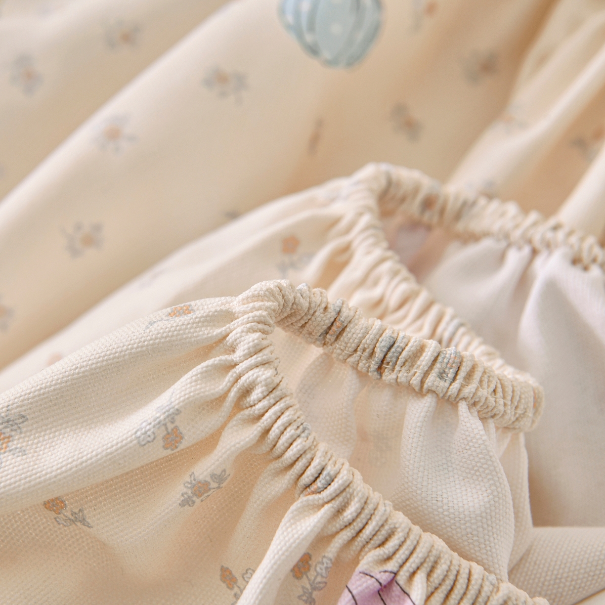 91家纺网 家纺一手货源 找家纺 悠米悠家 2026新款工艺款印花老粗布床笠单品床笠床笠单件凉席席子 浅禾南瓜记