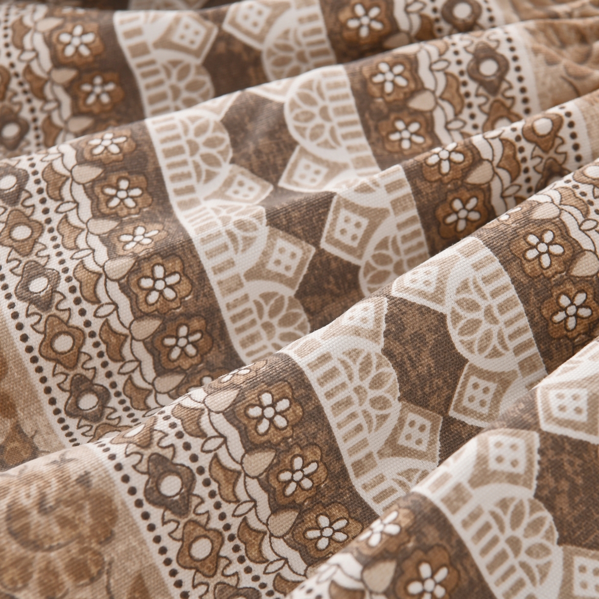 91家纺网 家纺一手货源 找家纺 悠米悠家 2026新款工艺款印花老粗布床笠单品床笠床笠单件凉席席子 棕调波西纹