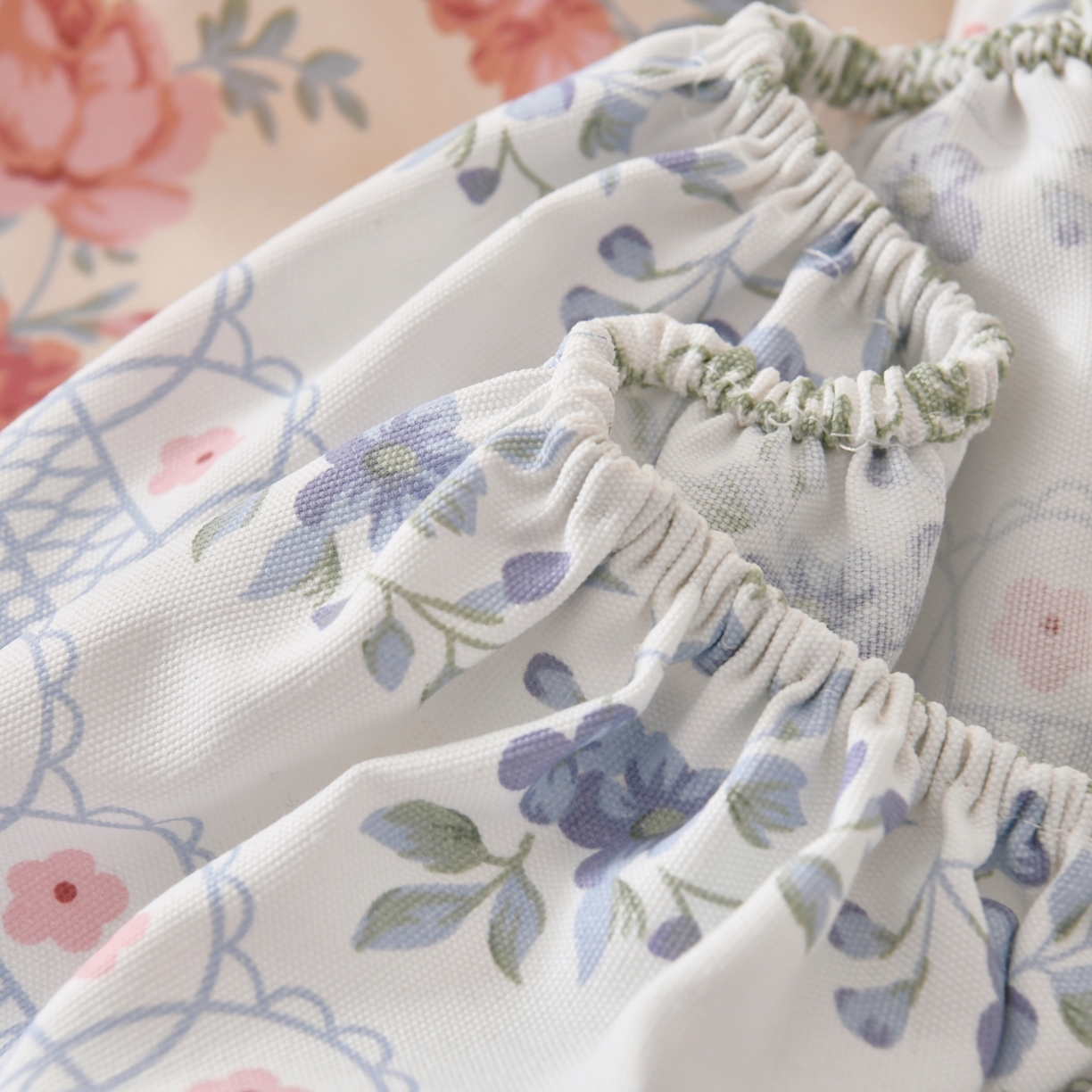 91家纺网 家纺一手货源 找家纺 悠米悠家 2026新款工艺款印花老粗布床笠单品床笠床笠单件凉席席子 莫奈玫瑰园