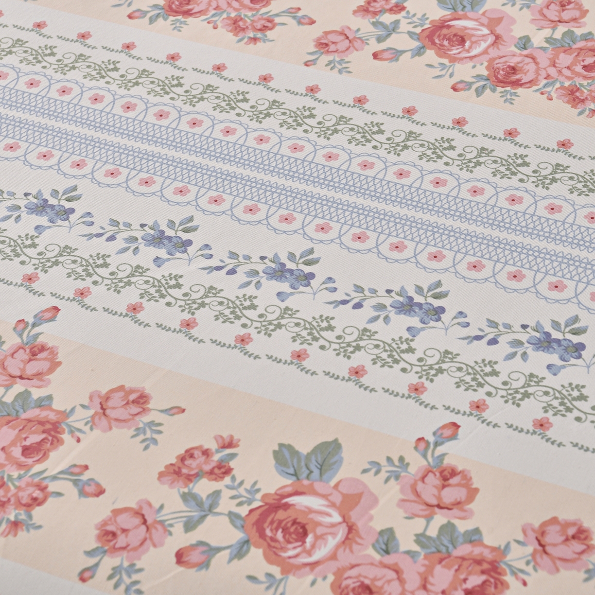 91家纺网 家纺一手货源 找家纺 悠米悠家 2026新款工艺款印花老粗布床笠单品床笠床笠单件凉席席子 莫奈玫瑰园