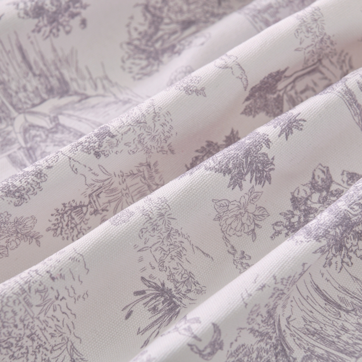 91家纺网 家纺一手货源 找家纺 悠米悠家 2026新款工艺款印花老粗布床笠单品床笠床笠单件凉席席子 烟紫松间居