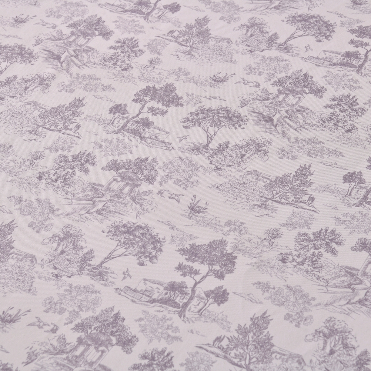 91家纺网 家纺一手货源 找家纺 悠米悠家 2026新款工艺款印花老粗布床笠单品床笠床笠单件凉席席子 烟紫松间居