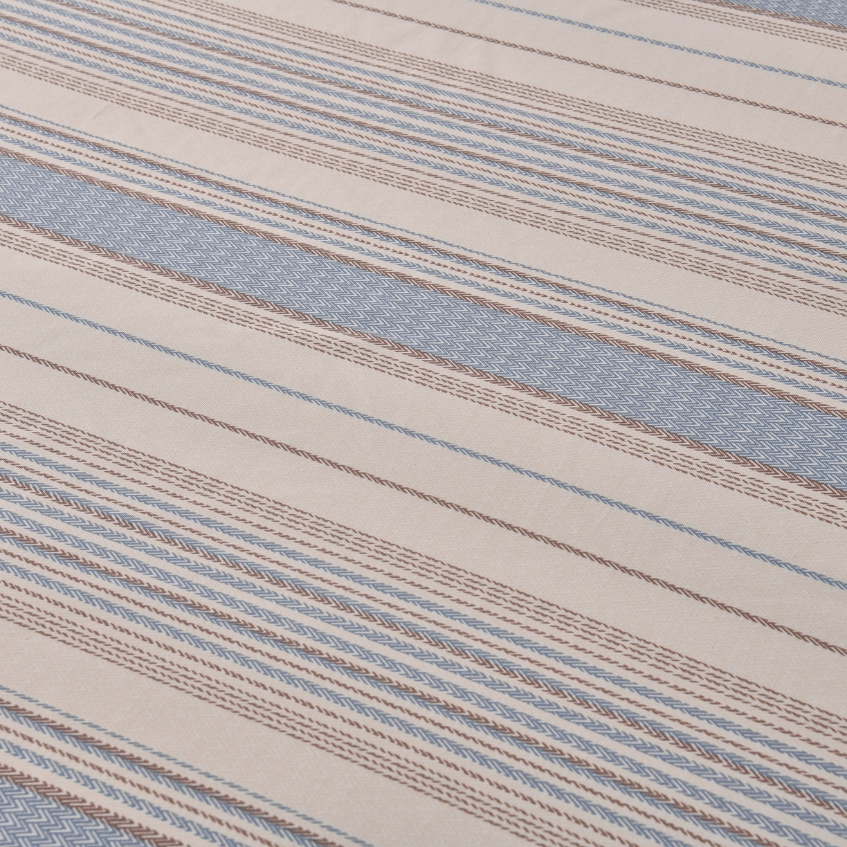 91家纺网 家纺一手货源 找家纺 悠米悠家 2026新款工艺款印花老粗布床笠单品床笠床笠单件凉席席子 海盐棕条纹